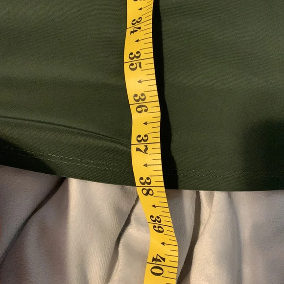 MSK women size 1x quart zip army green mini dress 3/4 sleeve circle zipper hook - Picture 9 of 9